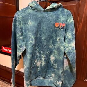 Blue Green Tie-Dye Crewneck Sweater